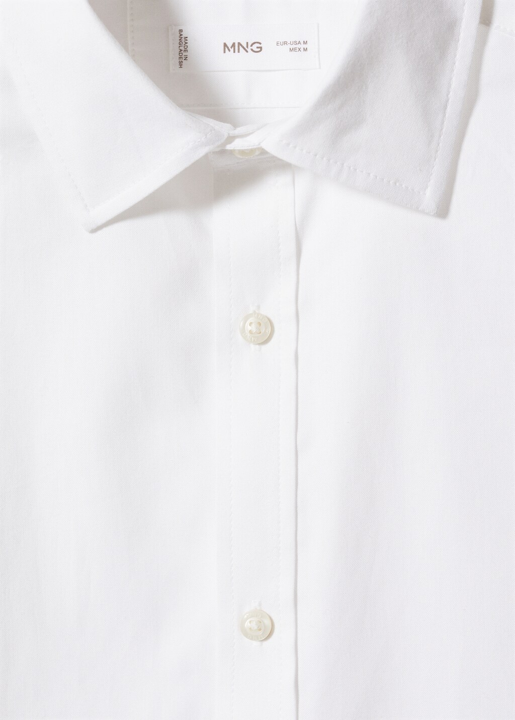 Basic slim-fit cotton shirt - Details of the article 8