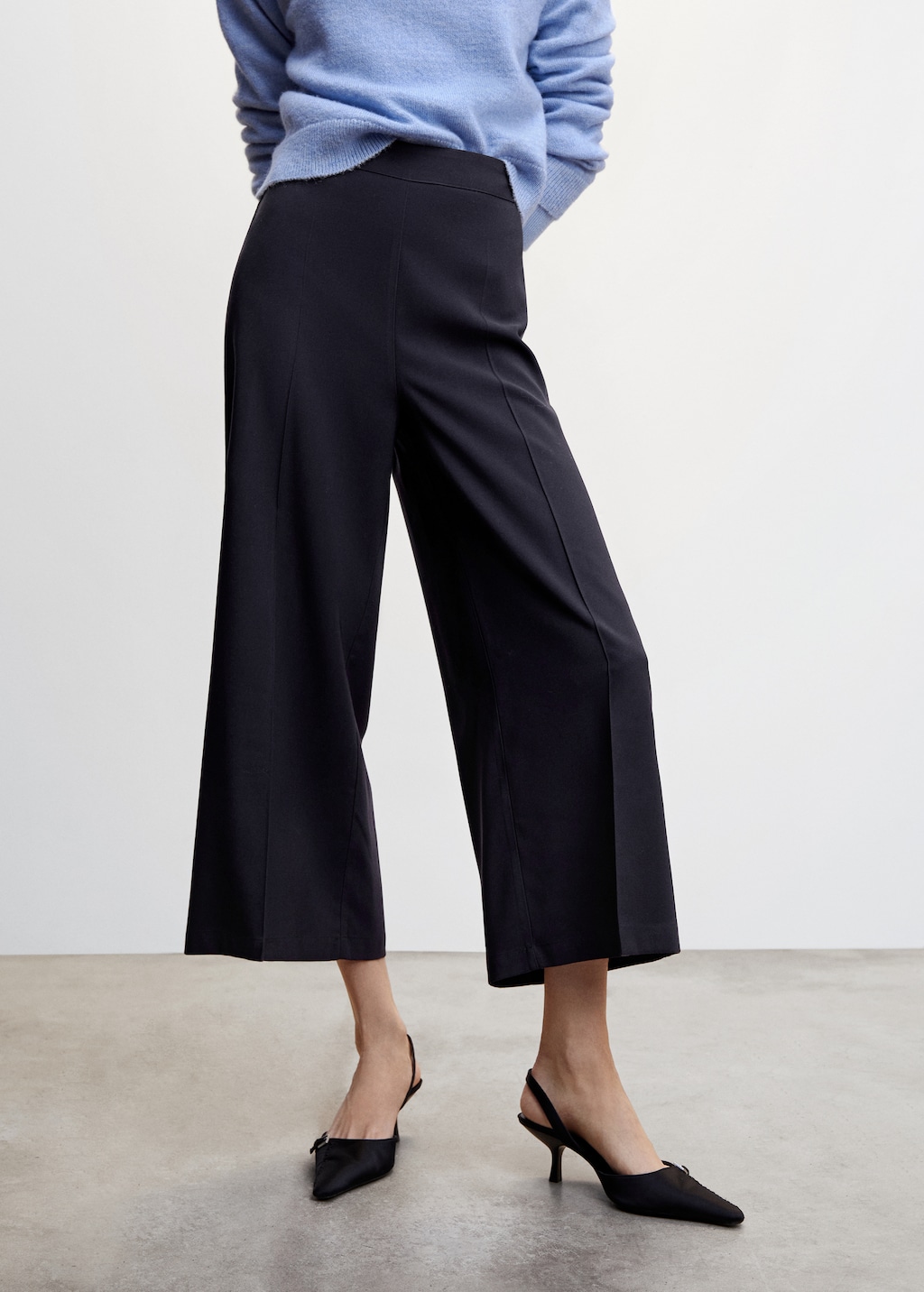 Pantalon palazzo taille haute - Plan moyen