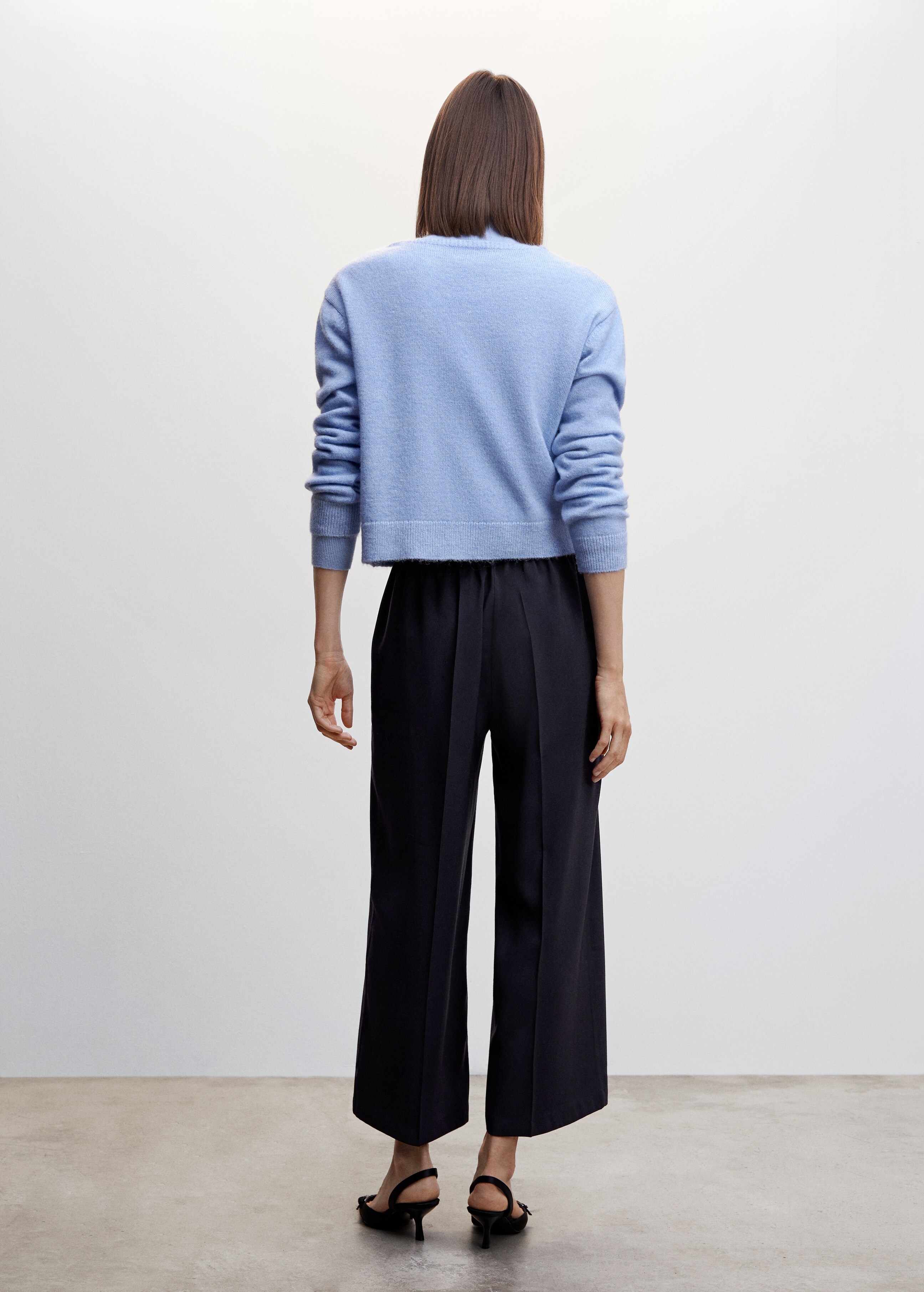 High-waist palazzo trousers - Reverse of the article