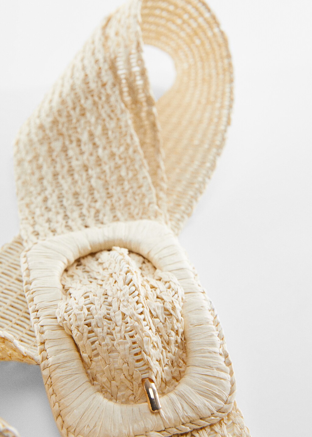 Raffia buckle belt - Details of the article 1