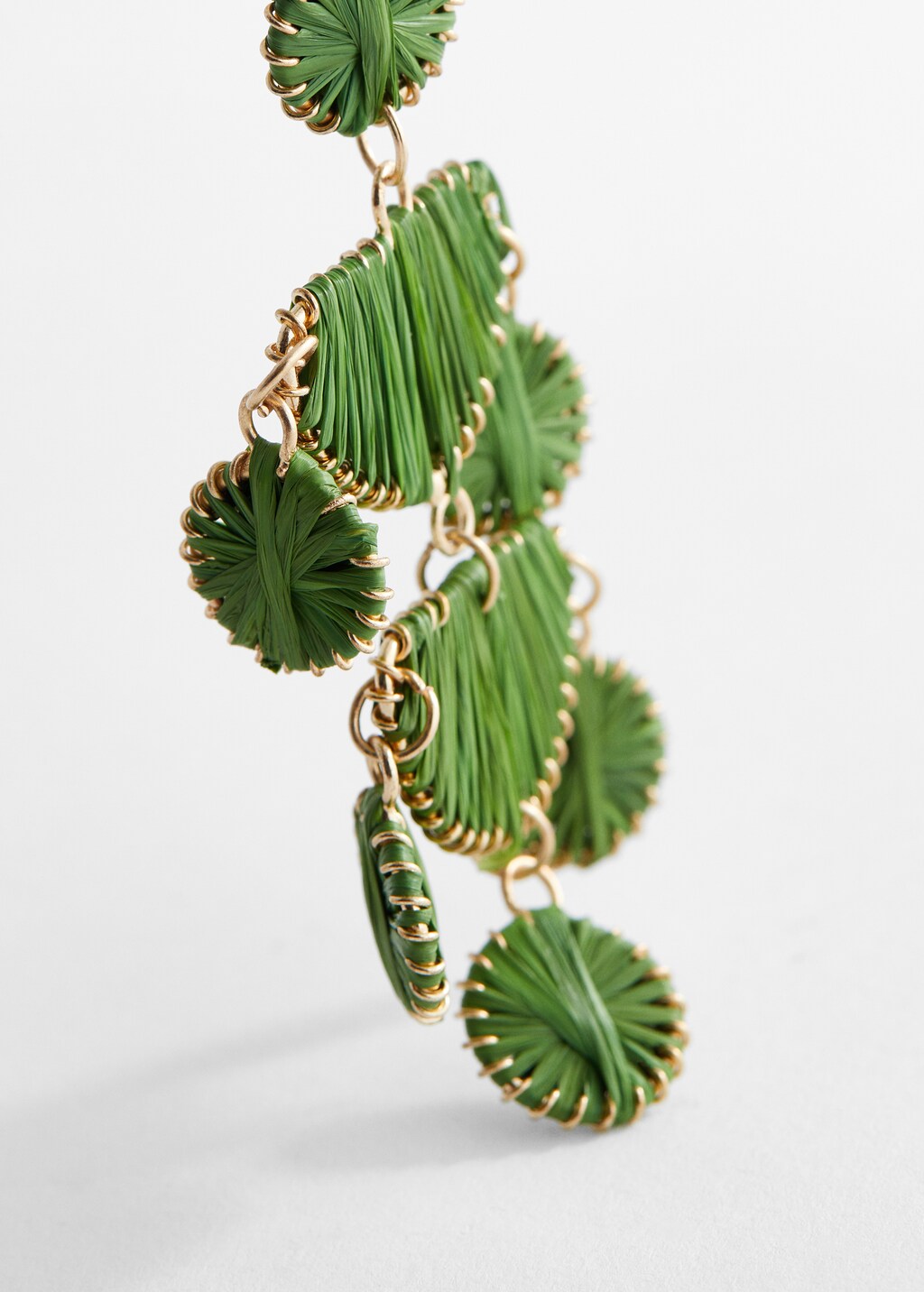 Long raffia earrings - Details of the article 1