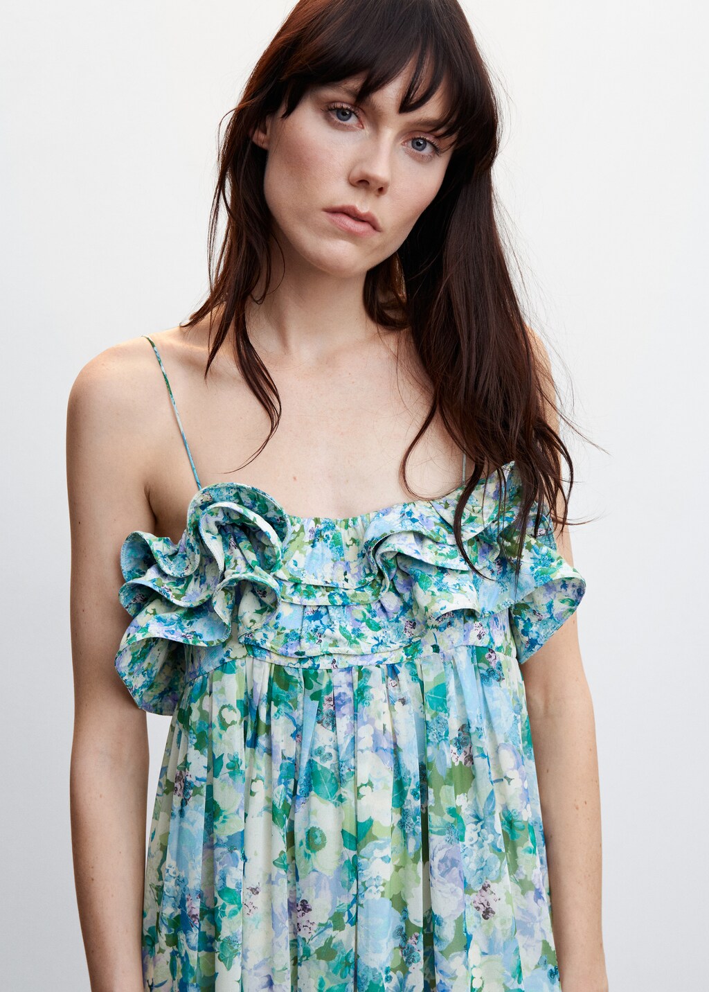 Floral ruffled dress - Details of the article 1