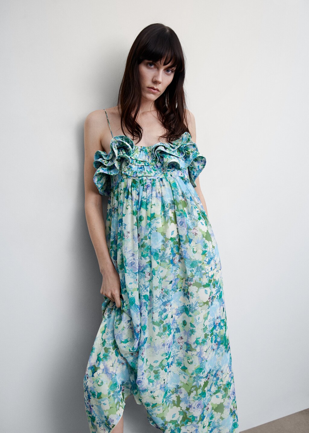 Floral ruffled dress - Details of the article 2