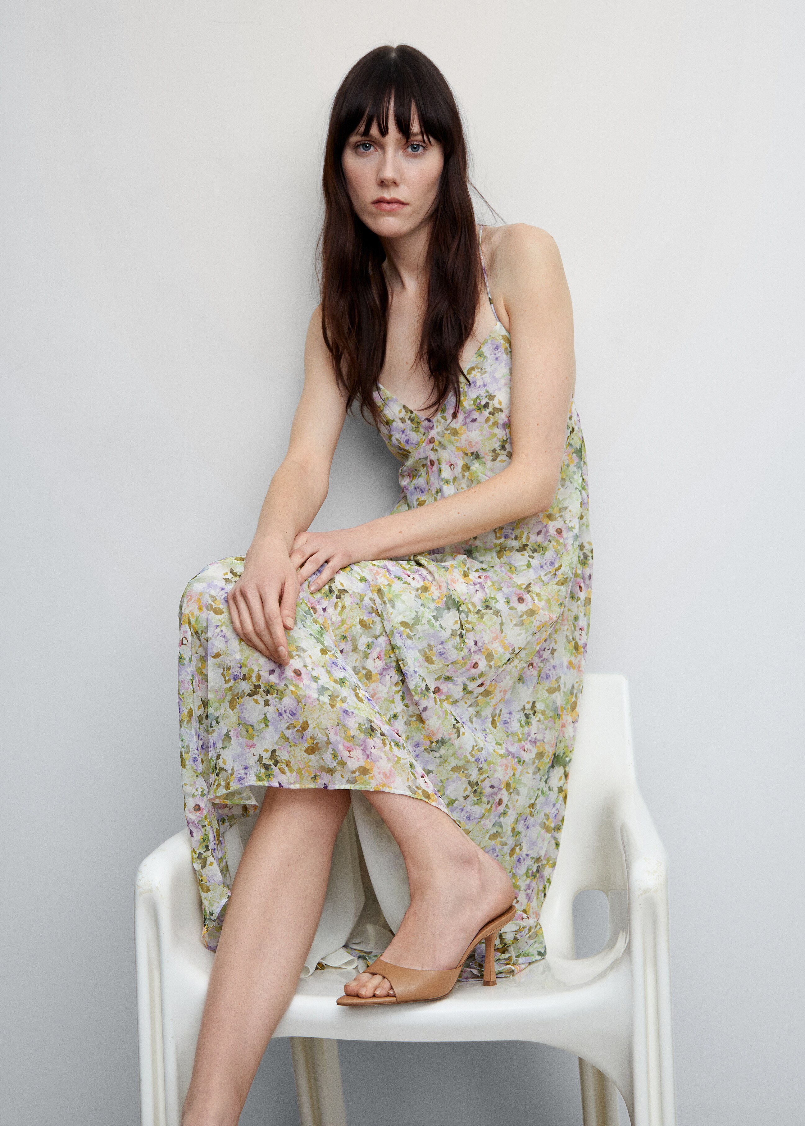 Pleated floral dress - Details of the article 2