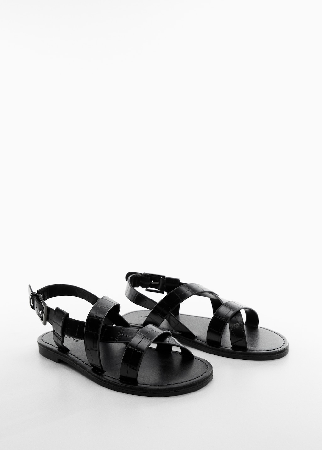 Buckle strap sandals - Medium plane