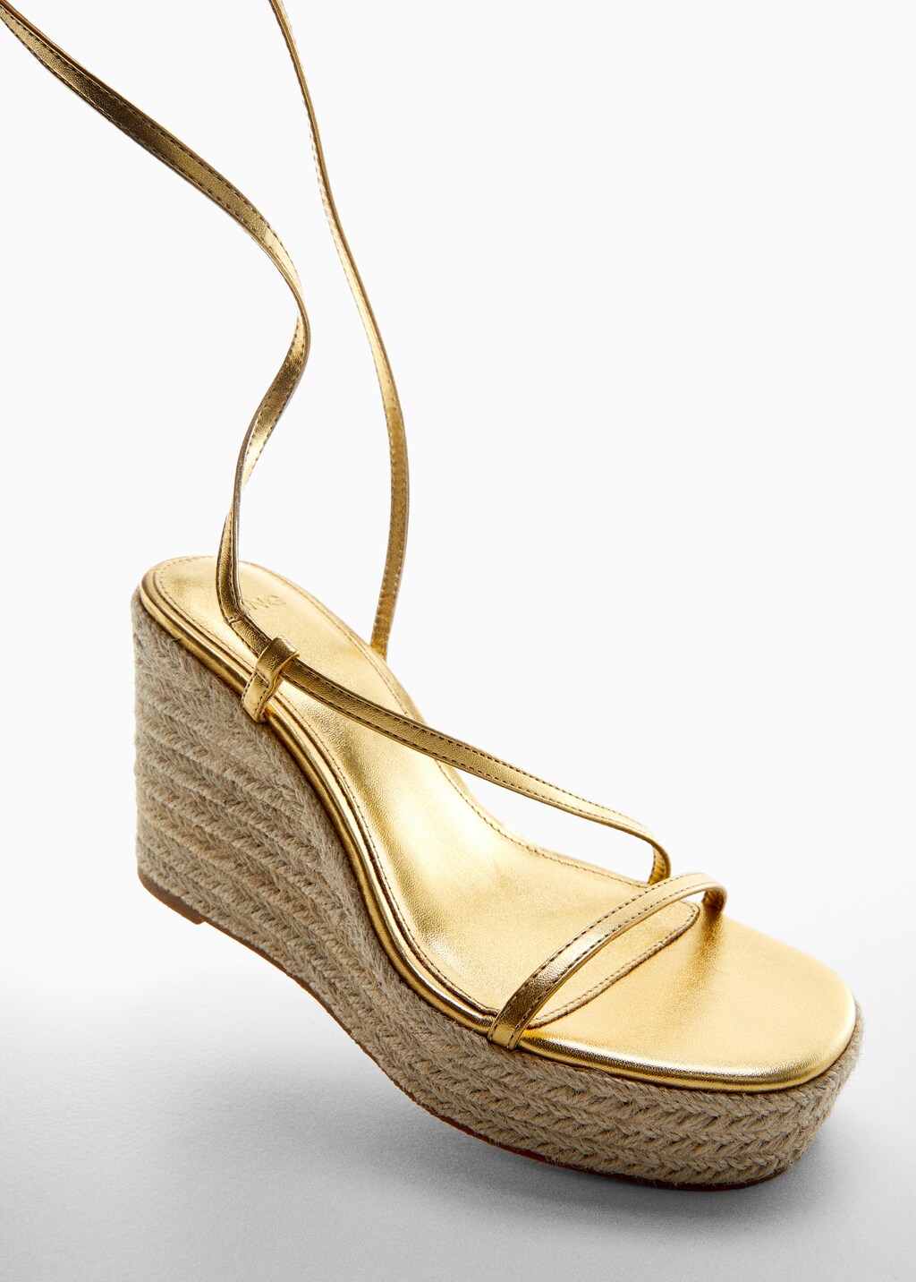 Metallic wedge sandals with straps  - Details of the article 5