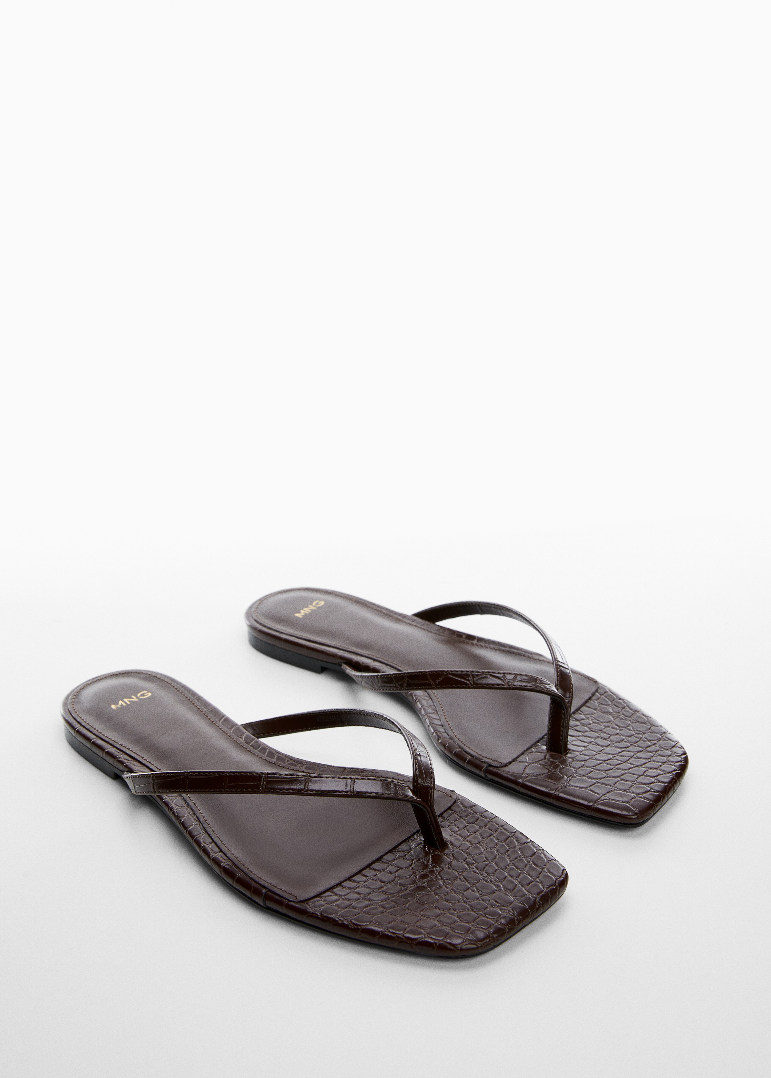 Croc-effect sandals - Medium plane