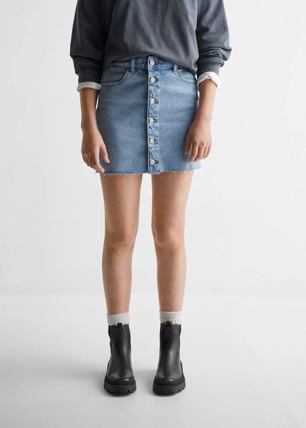 Denim mini-skirt - Details of the article 6