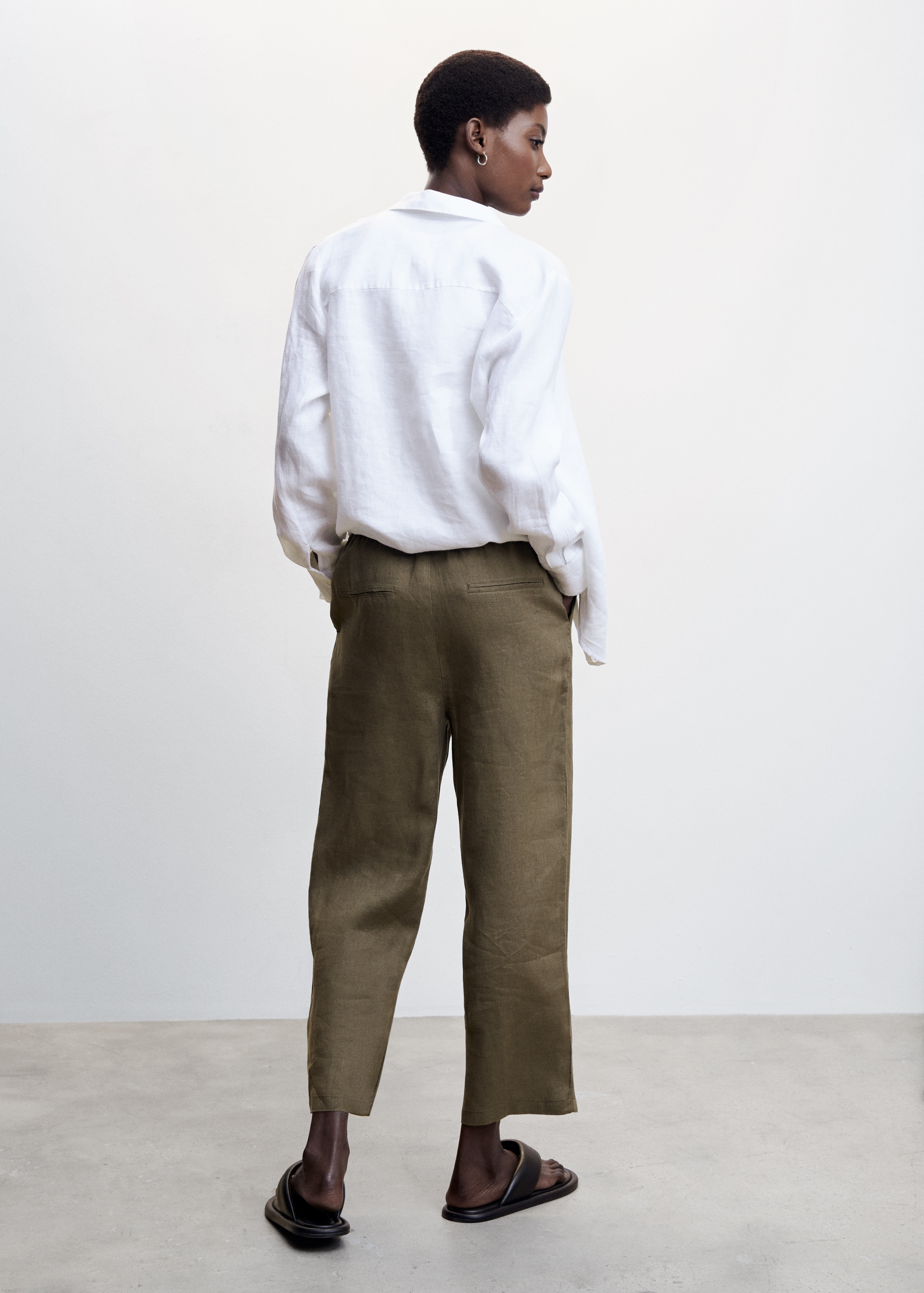 100% linen trousers - Reverse of the article