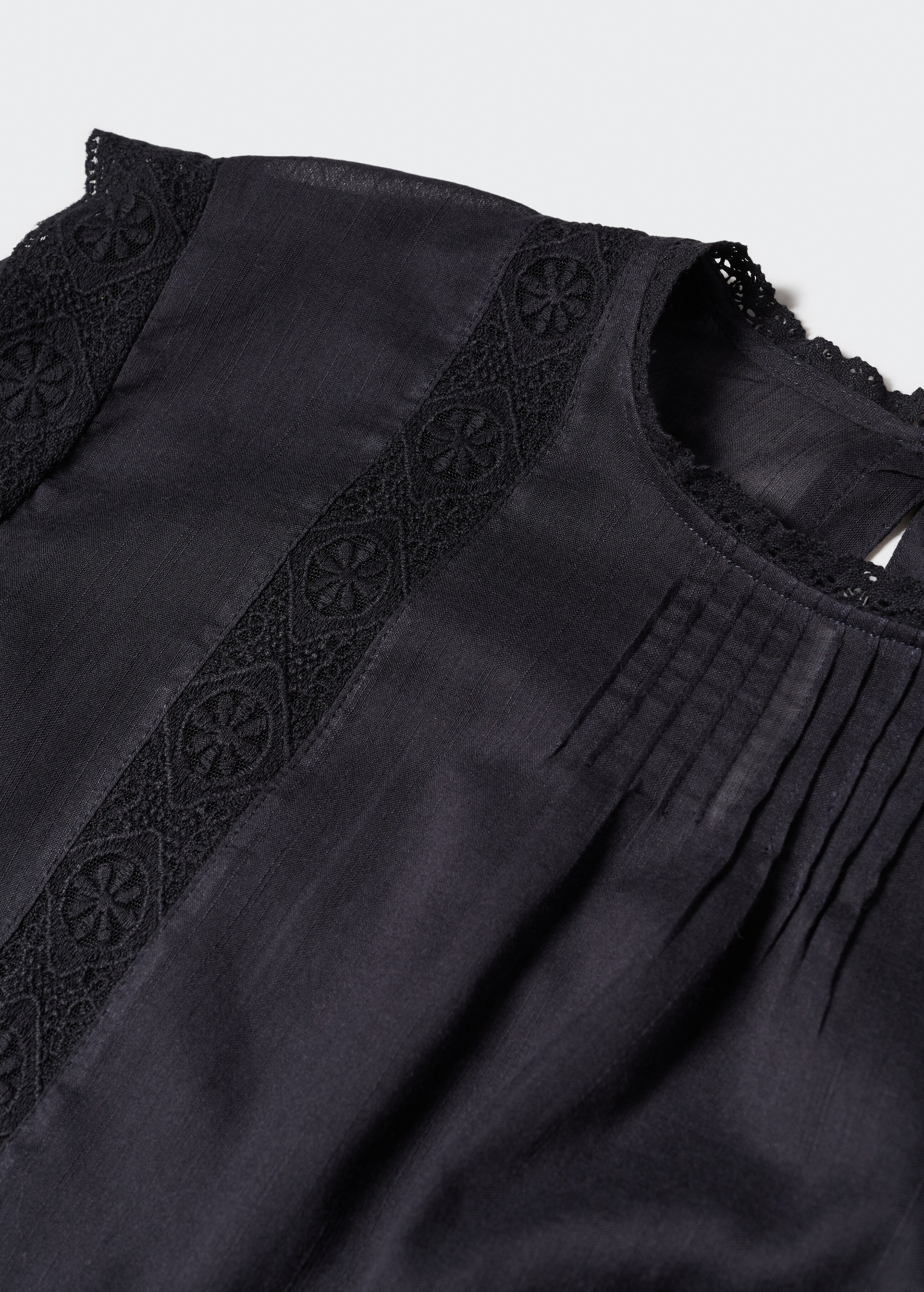 Lace panel cotton blouse - Details of the article 8