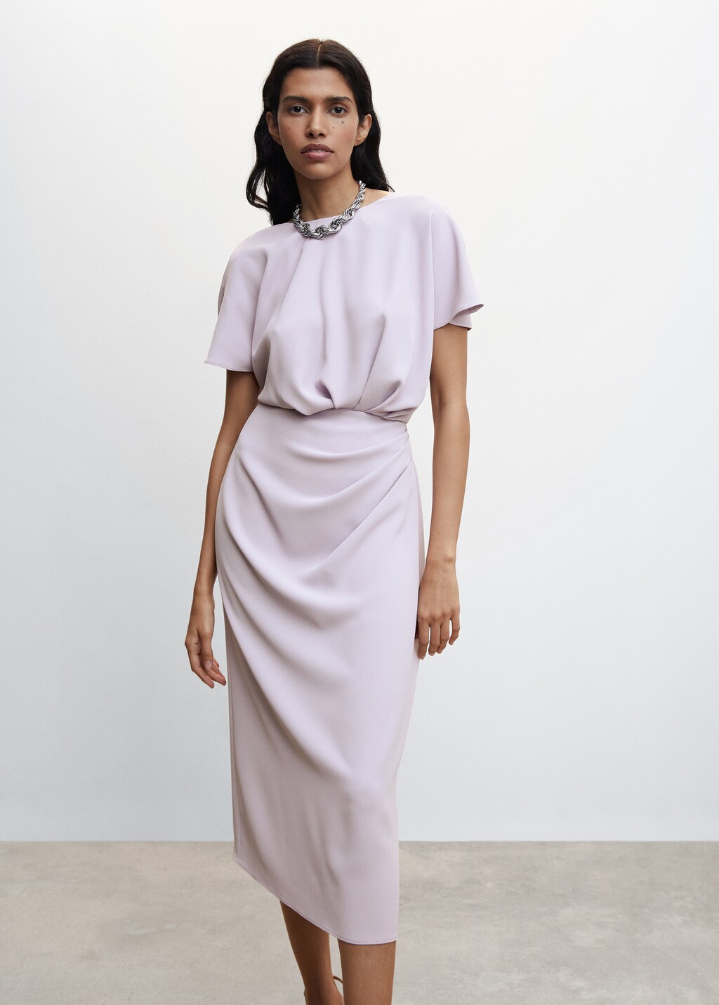 Draped detail dress - Medium plane