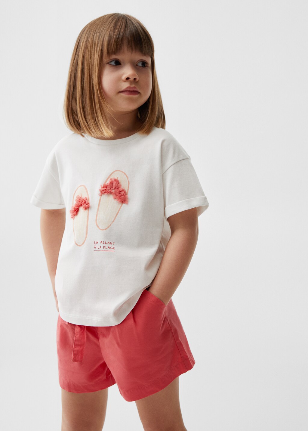 T-shirt coton imprimé - Plan moyen