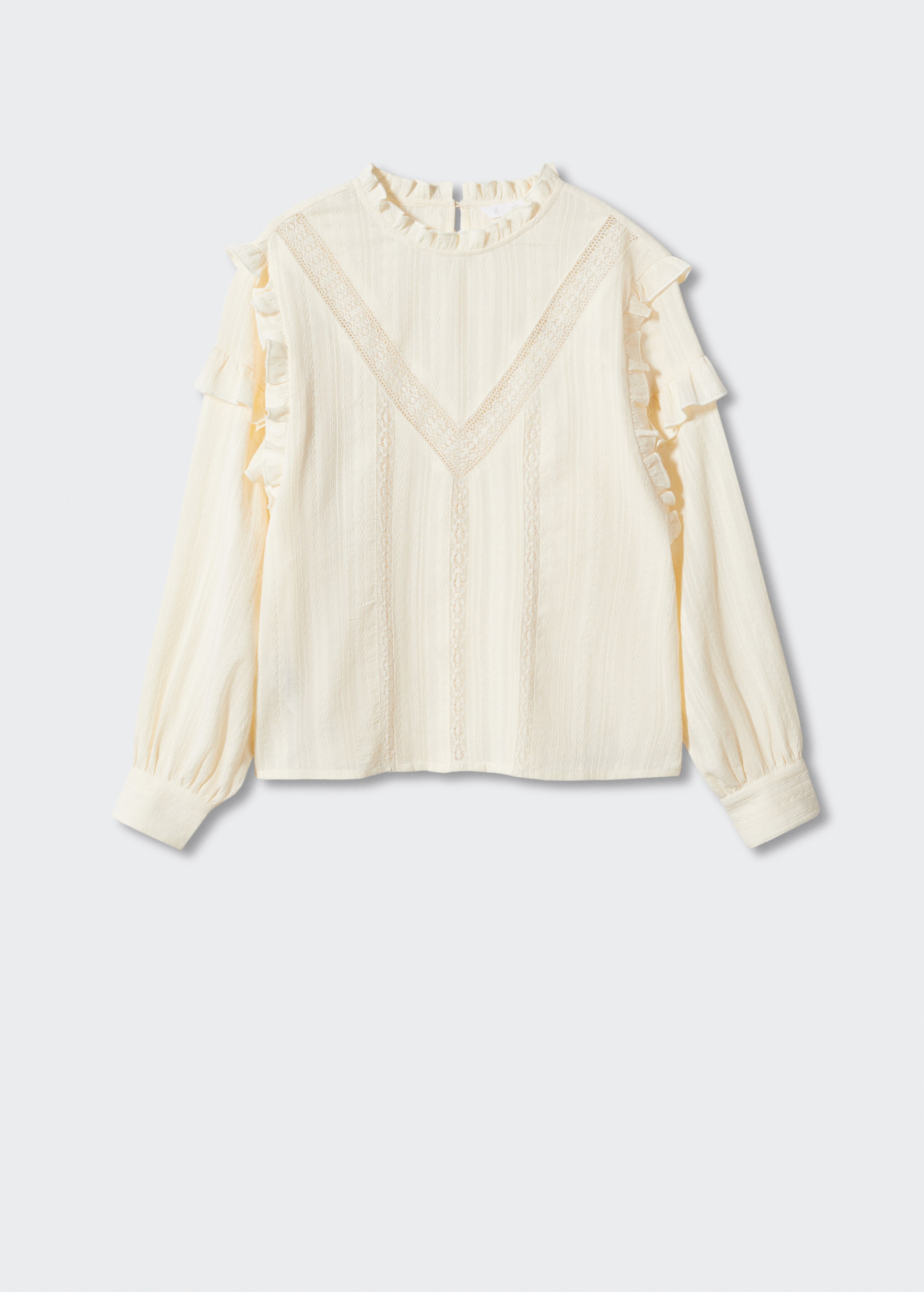 Ruffled embroidered blouse - Article without model