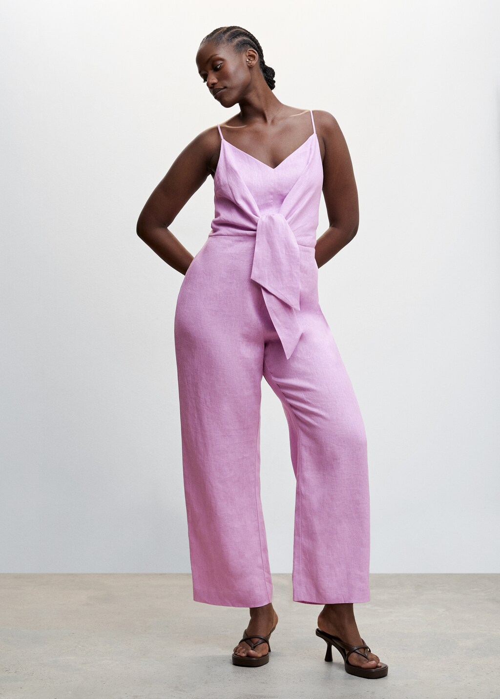 Linen knot jumpsuit - Details of the article 3