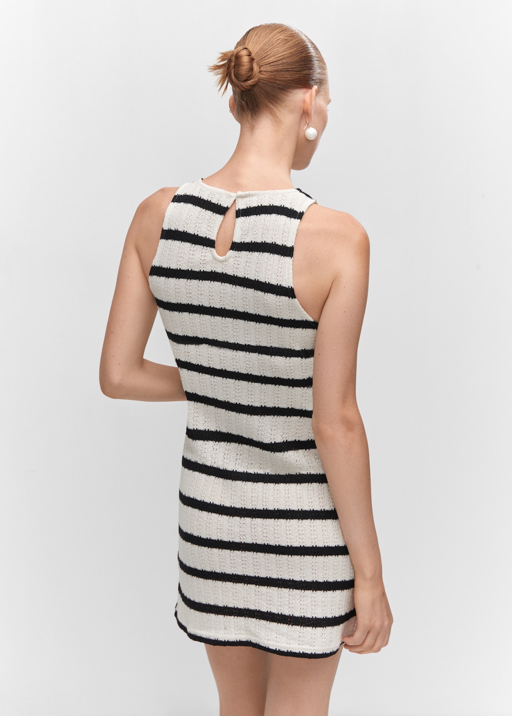 Striped jersey dress - Reverse of the article