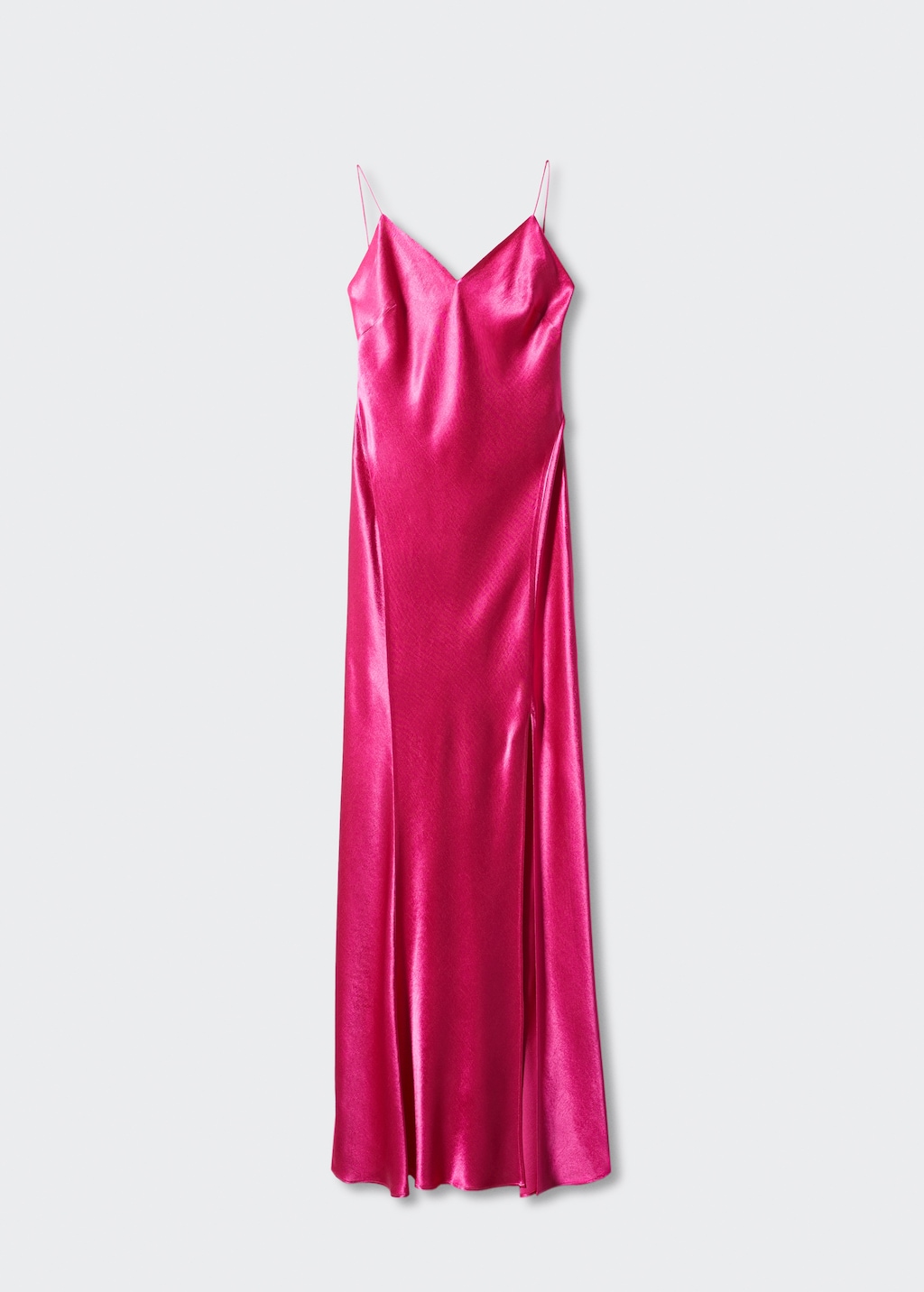 Side-slit satin dress - Article without model