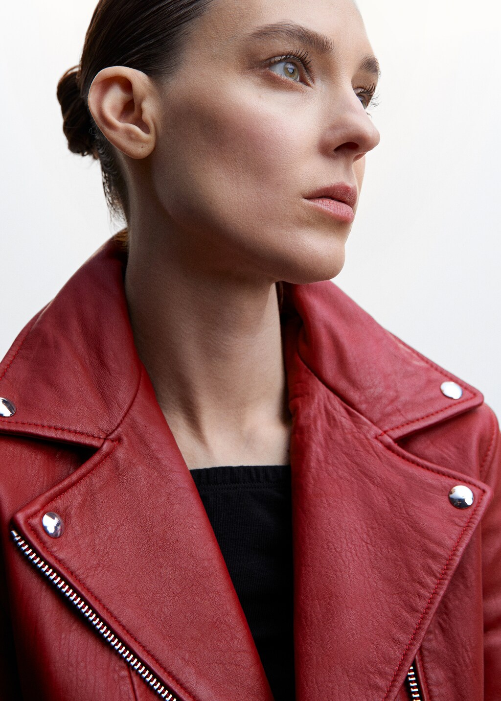 Leather biker jacket - Details of the article 1