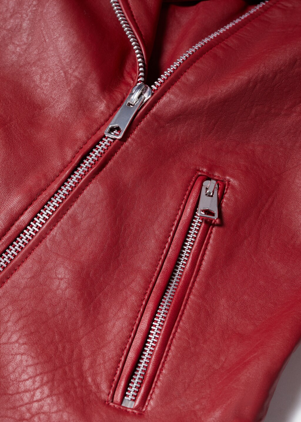 Leather biker jacket - Details of the article 8