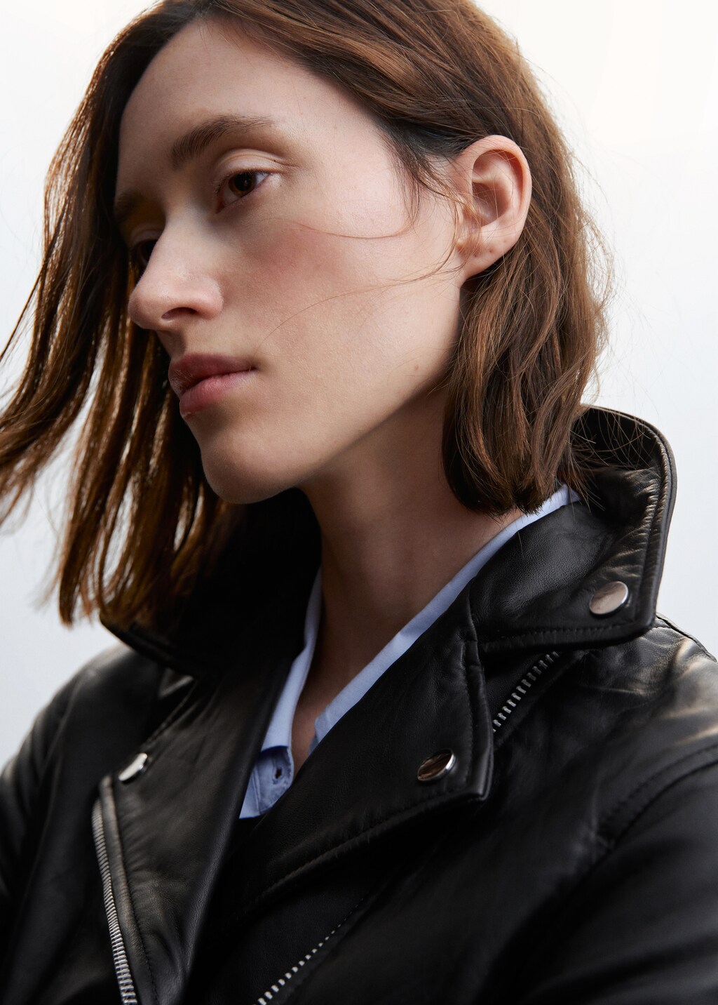 Leather biker jacket - Details of the article 1