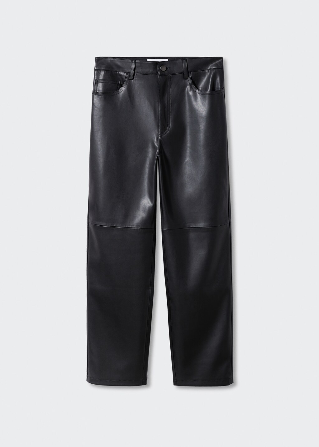 Leather-effect straight trousers - Article without model