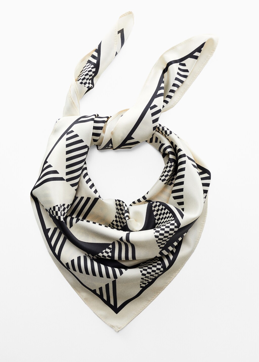 Printed satin scarf - Details of the article 2