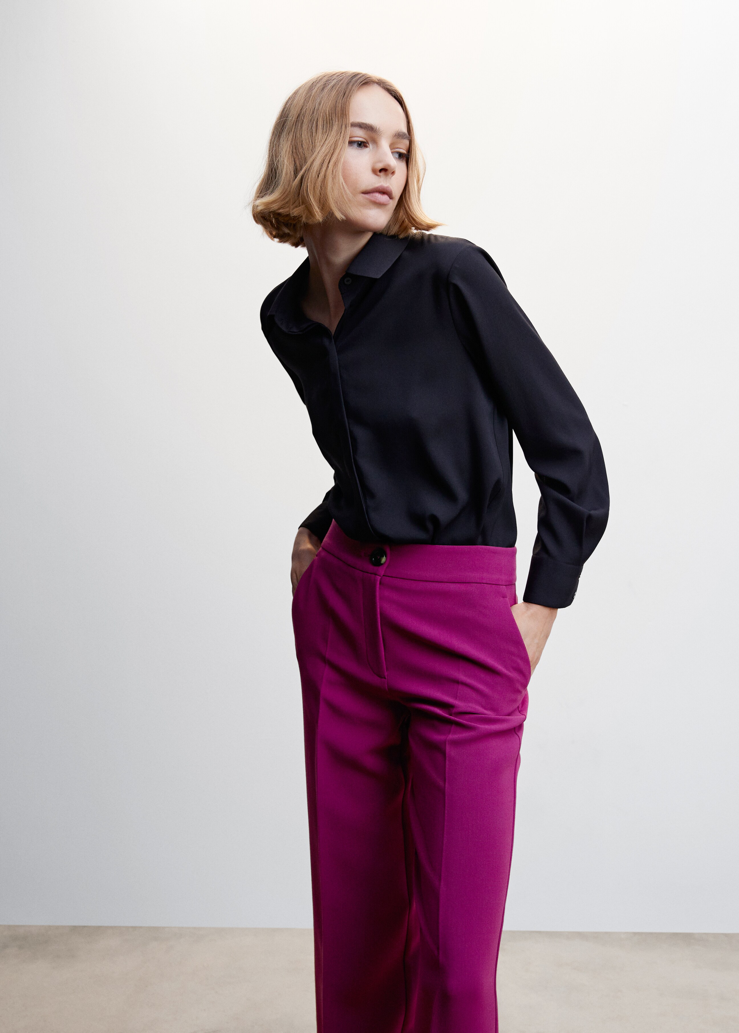 Flowy palazzo trousers - Details of the article 1