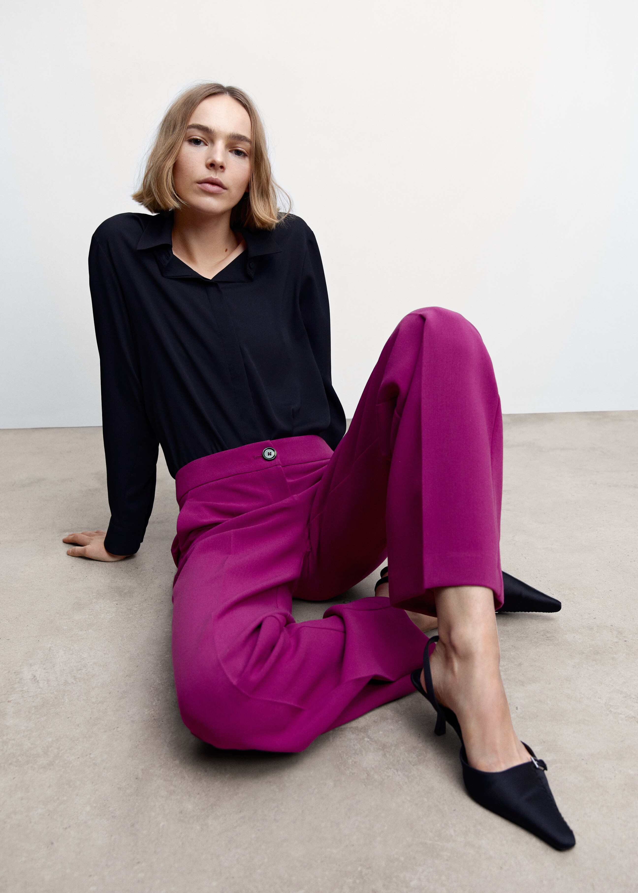 Flowy palazzo trousers - Details of the article 2