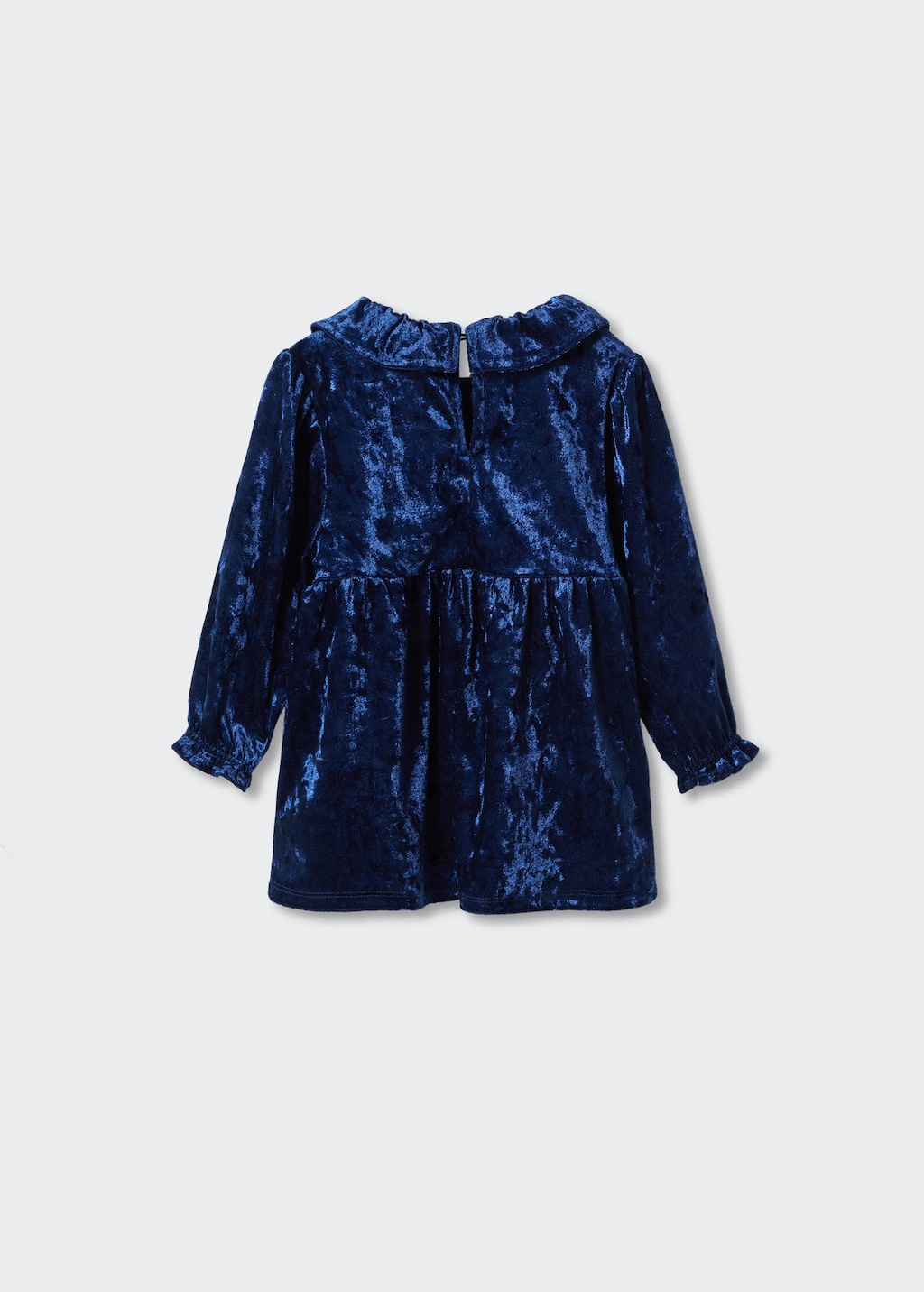 Ruffled velvet dress - Reverse of the article