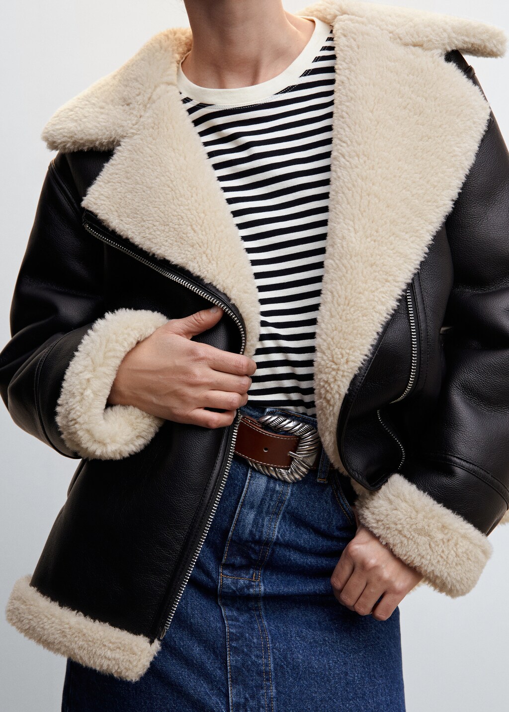 Jacket with shearling-effect lining - Details of the article 6