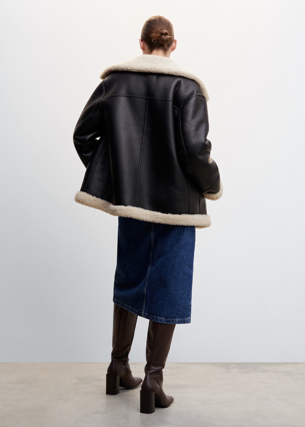 Faux shearling-lined jacket - Reverse of the article