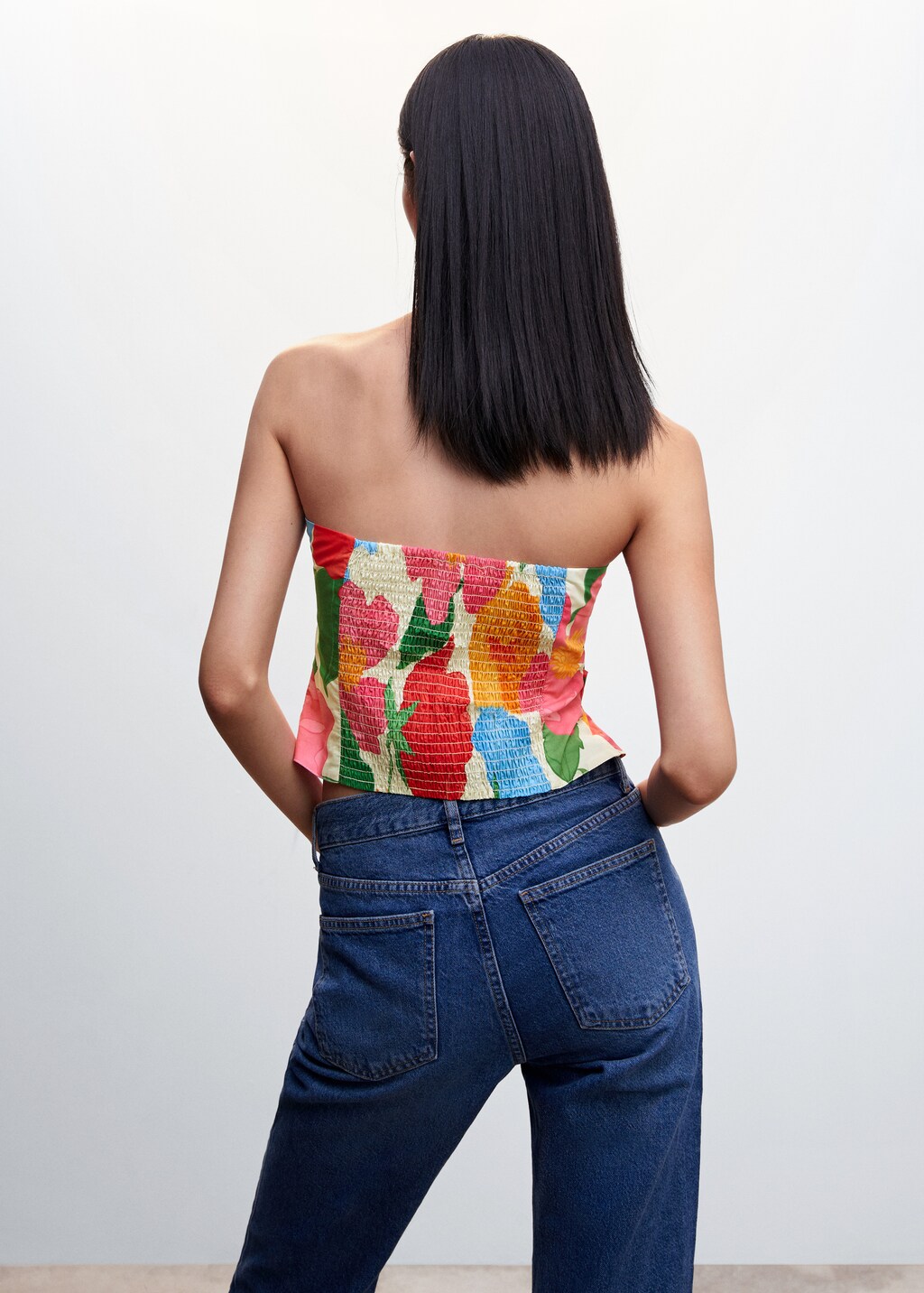 Ruffles floral top - Reverse of the article