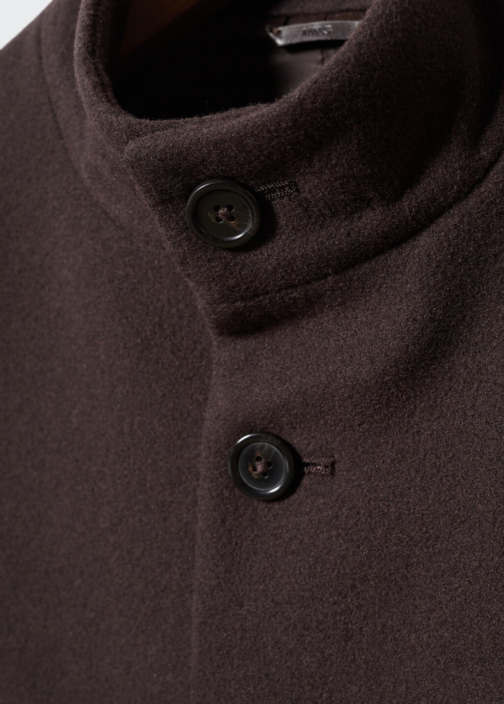 Wool funnel neck coat - Details of the article 0