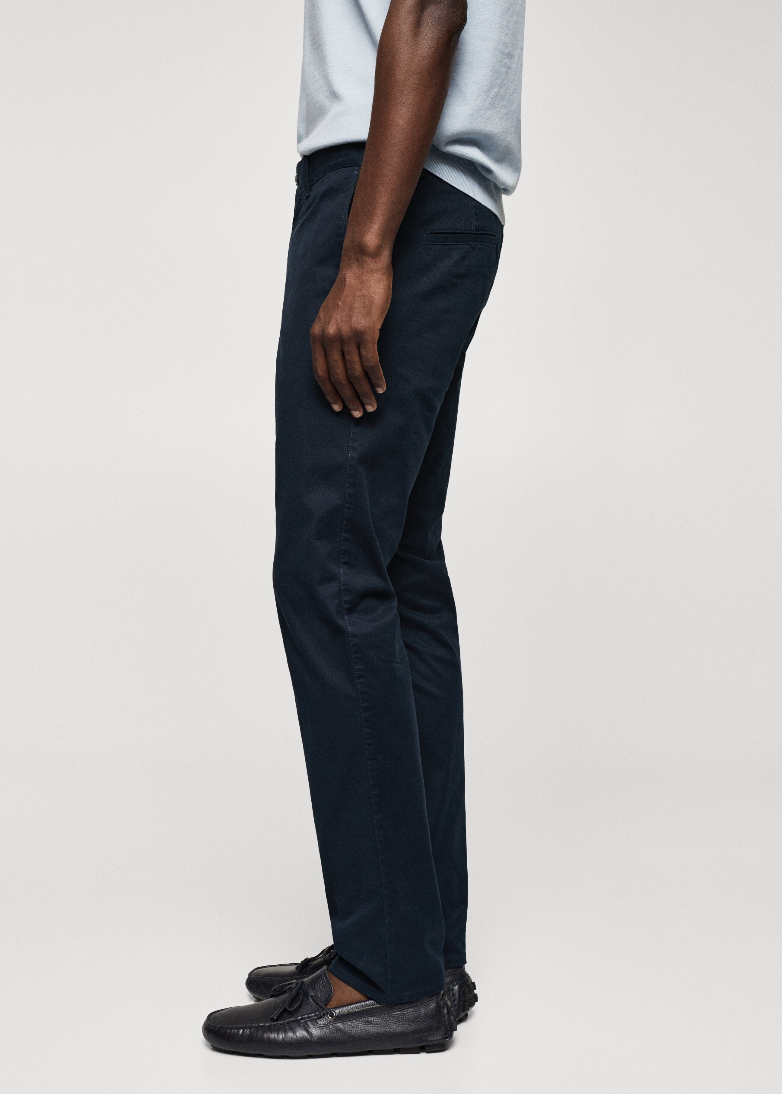 Slim fit serge chino trousers - Details of the article 2