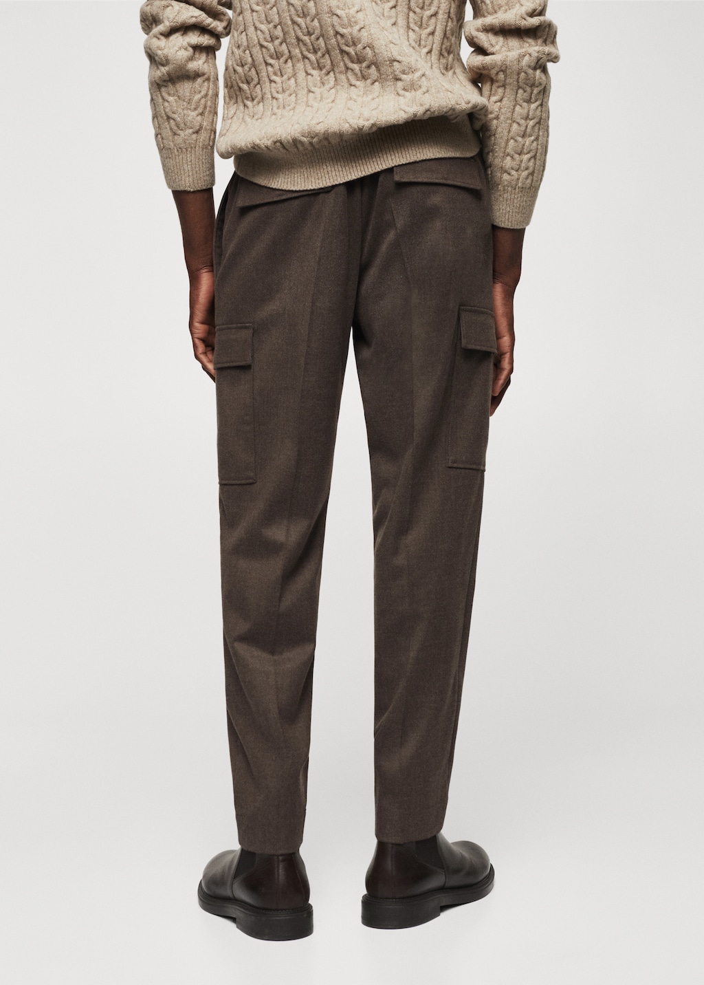 Textured cargo trousers - Reverse of the article