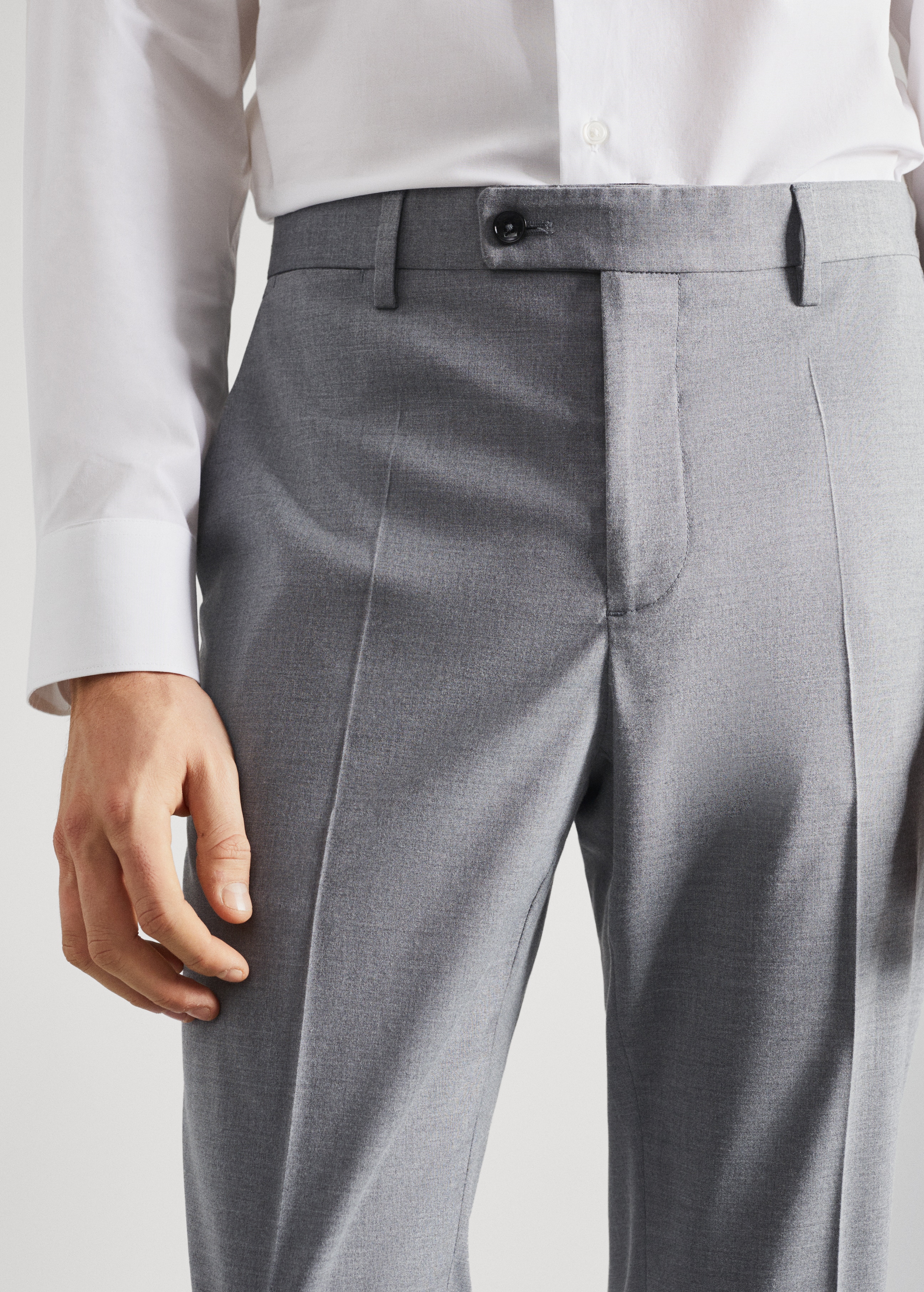 Pantalón traje slim fit cuadros - Detalle del artículo 1