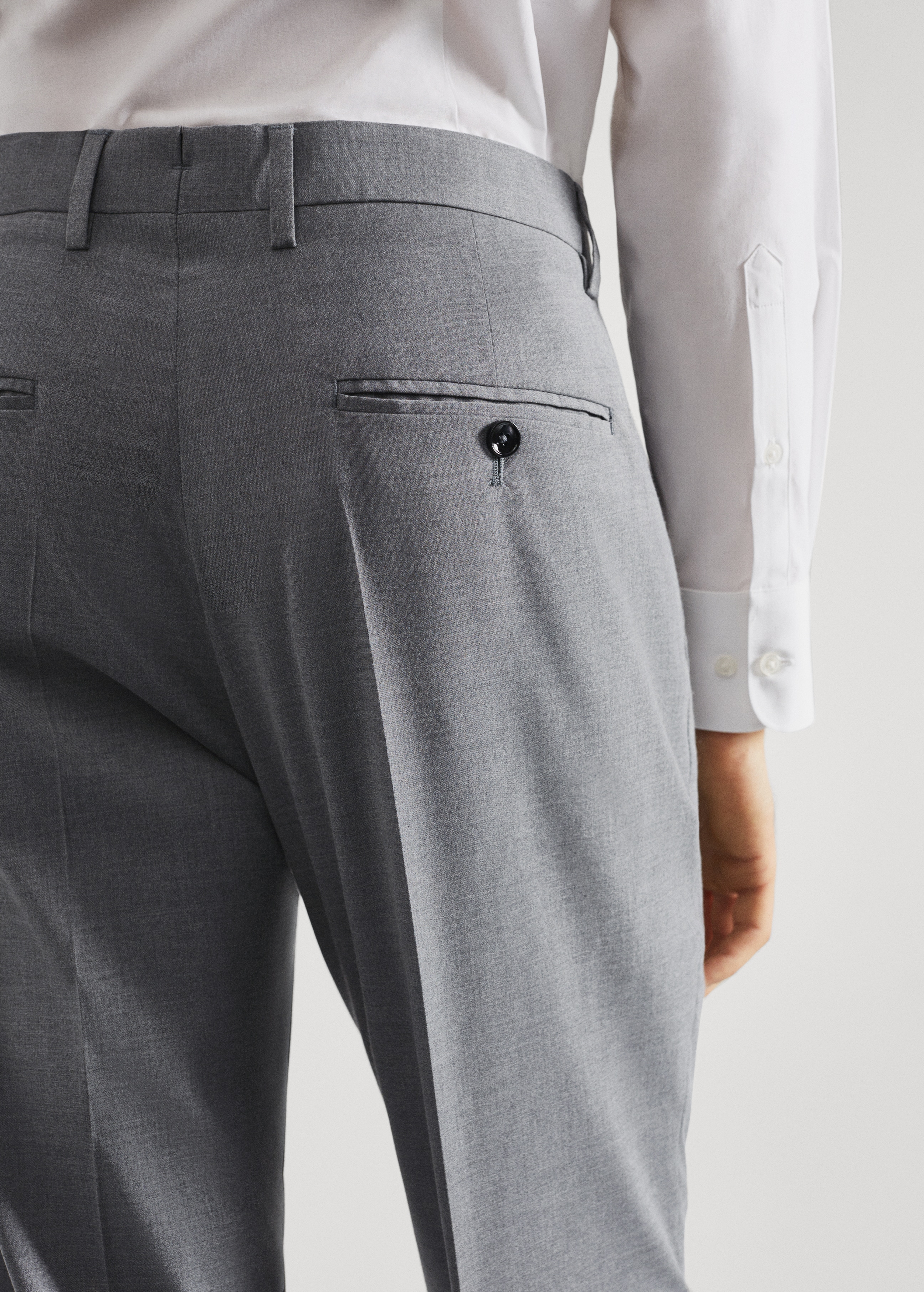 Pantalón traje slim fit cuadros - Detalle del artículo 4