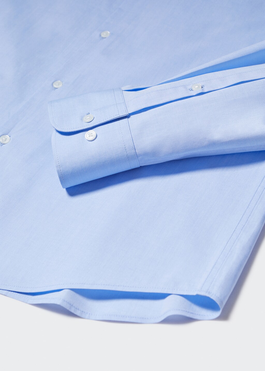 Slim fit stretch cotton suit shirt - Details of the article 8