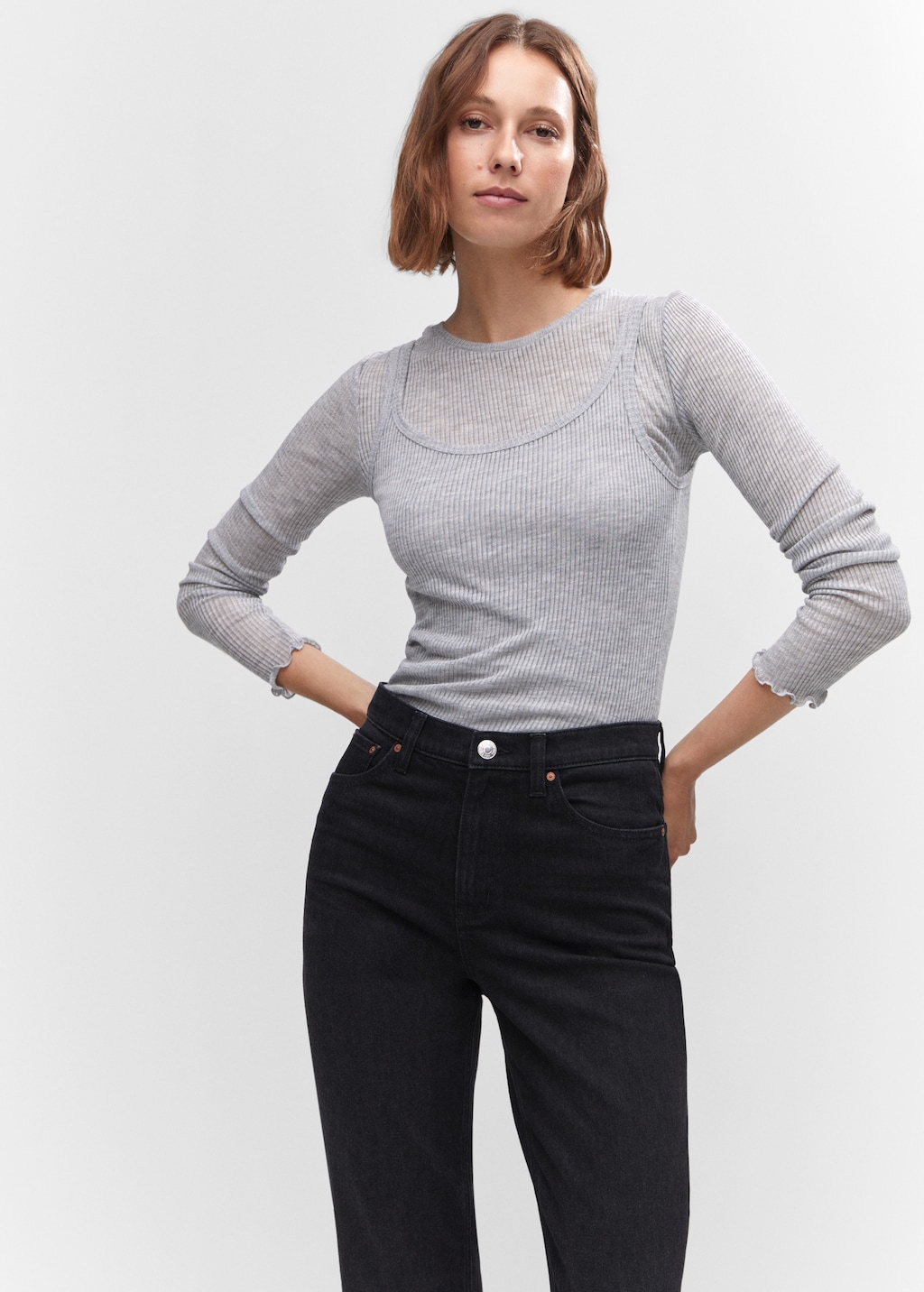 Comfort mom jeans met hoge taille - Detail van het artikel 1