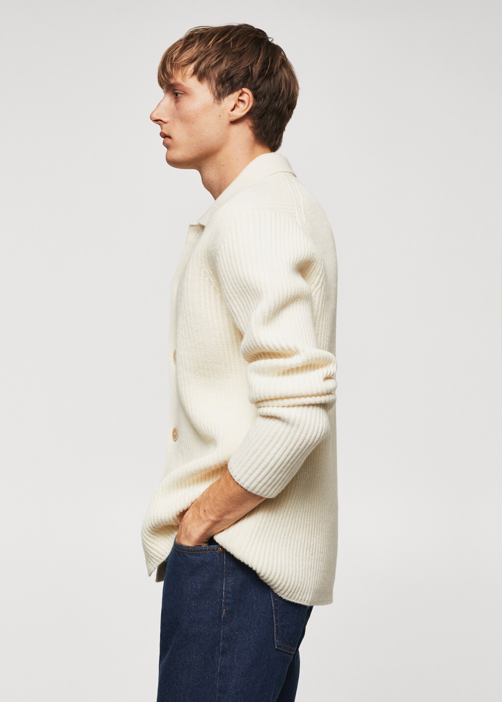 Structured wool cardigan - Details of the article 6