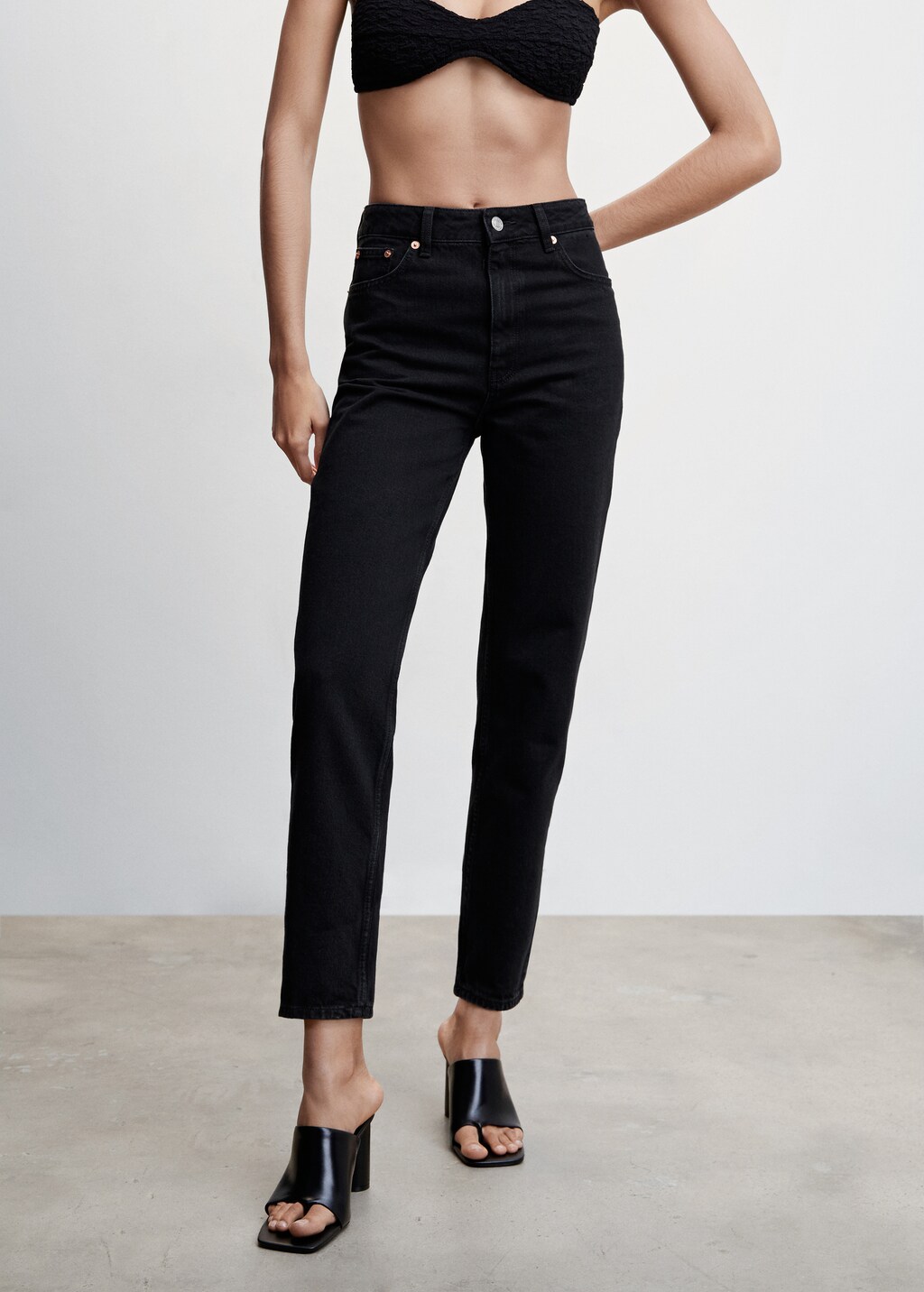 Mom high-waist jeans - Medium plane