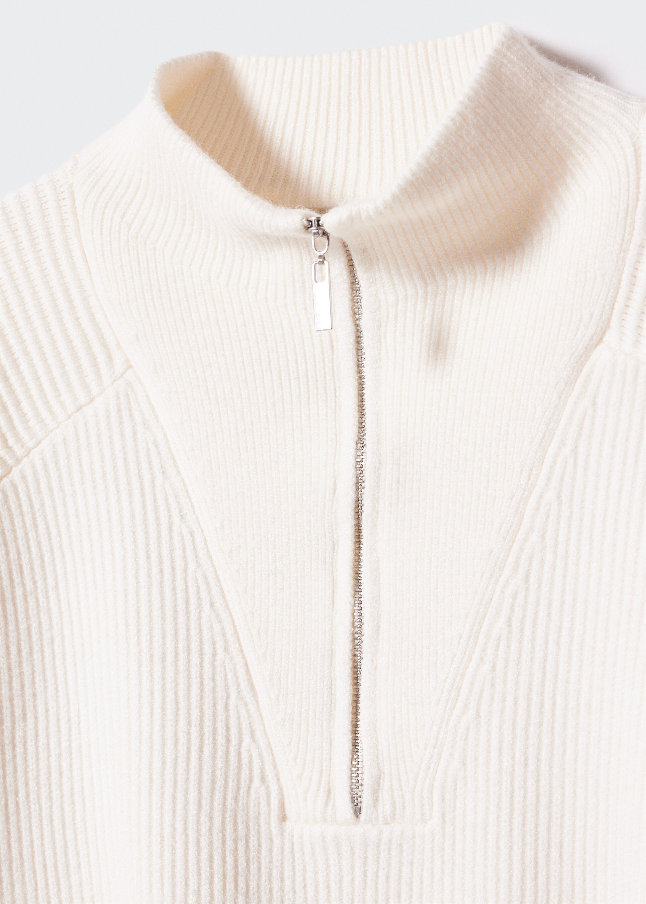 High neck sweater with zip