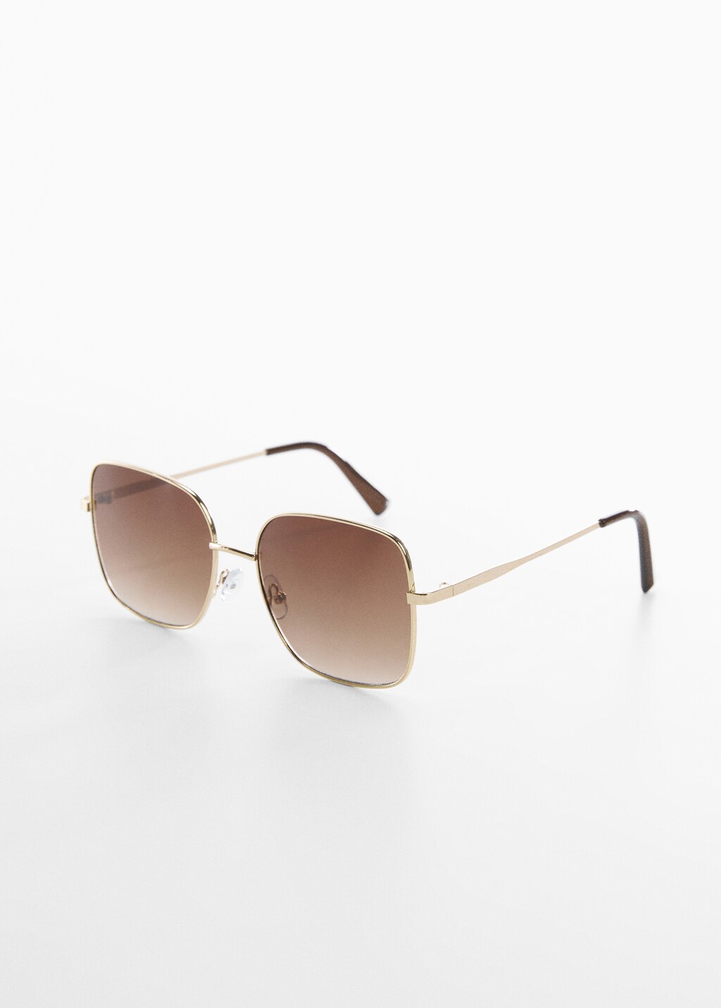 Square metallic frame sunglasses - Medium plane