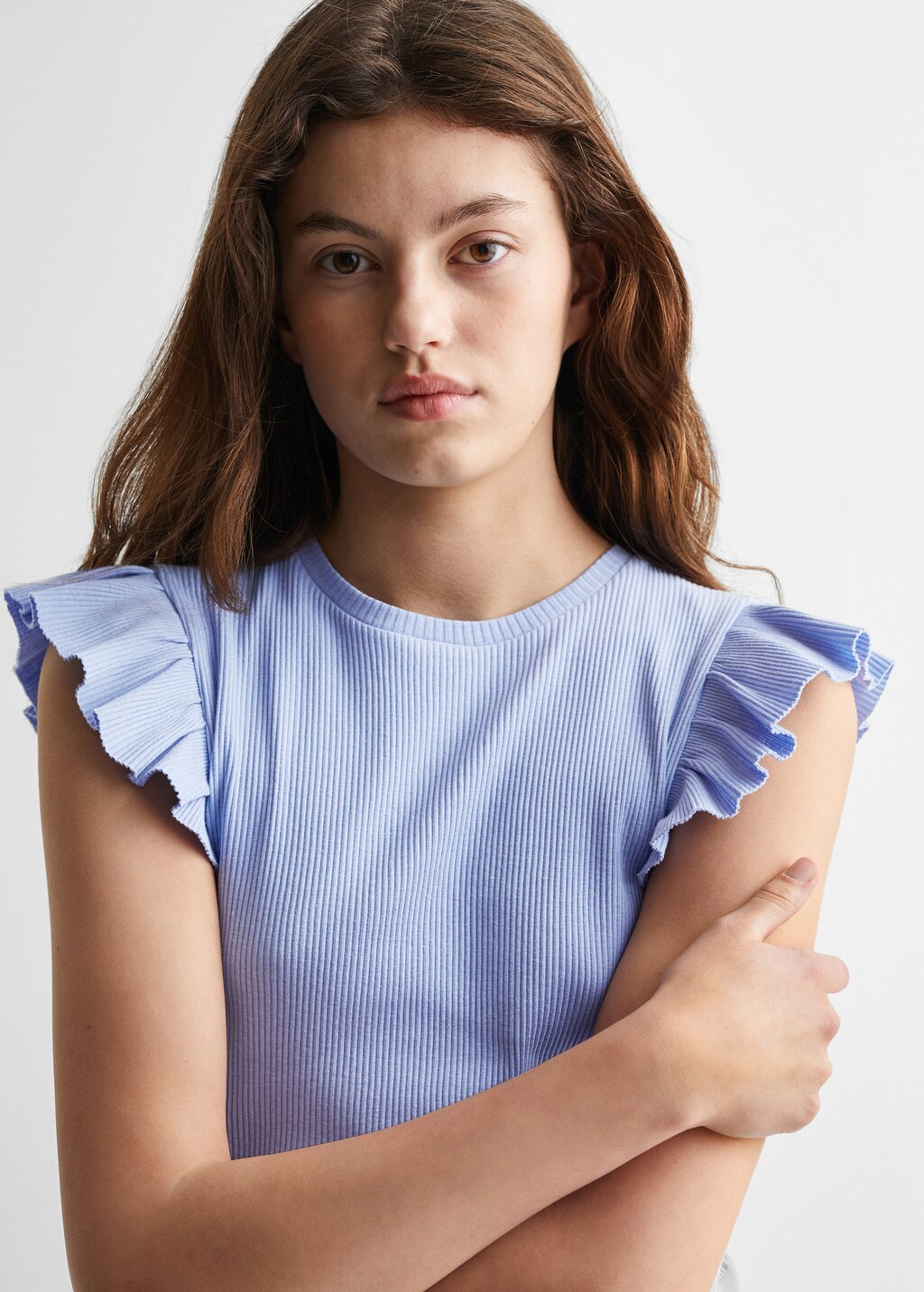 Ruffled detail T-shirt - Details of the article 1