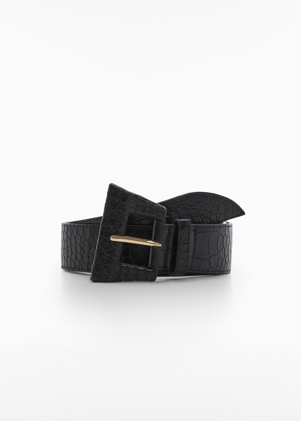 Belt with geometric buckle