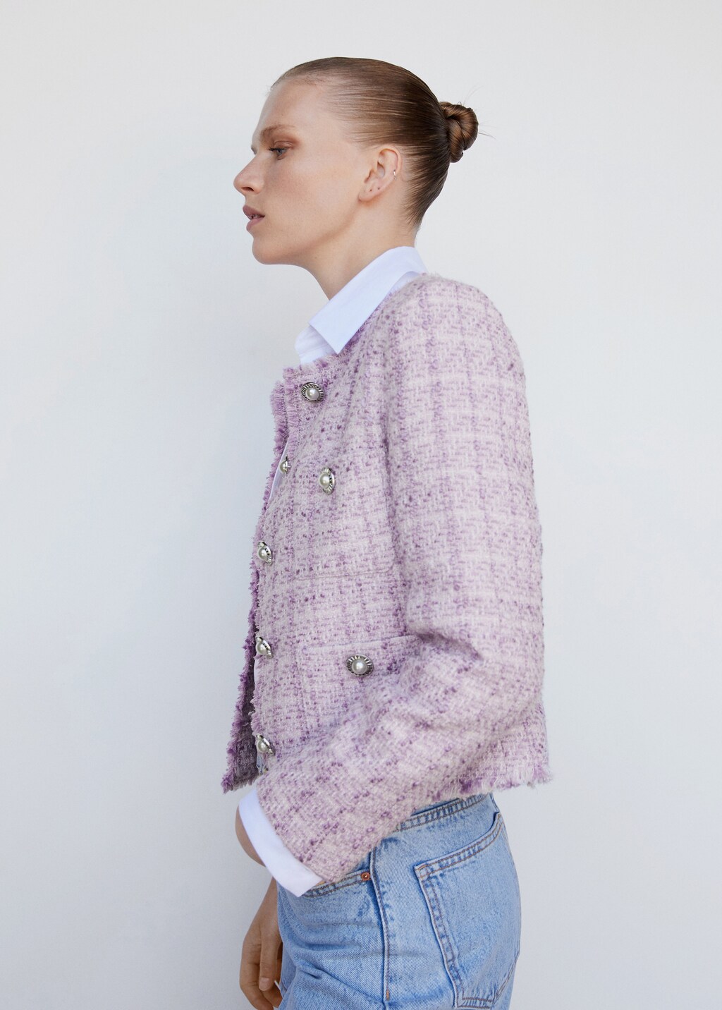 Tweed jacket with pockets - Details of the article 2