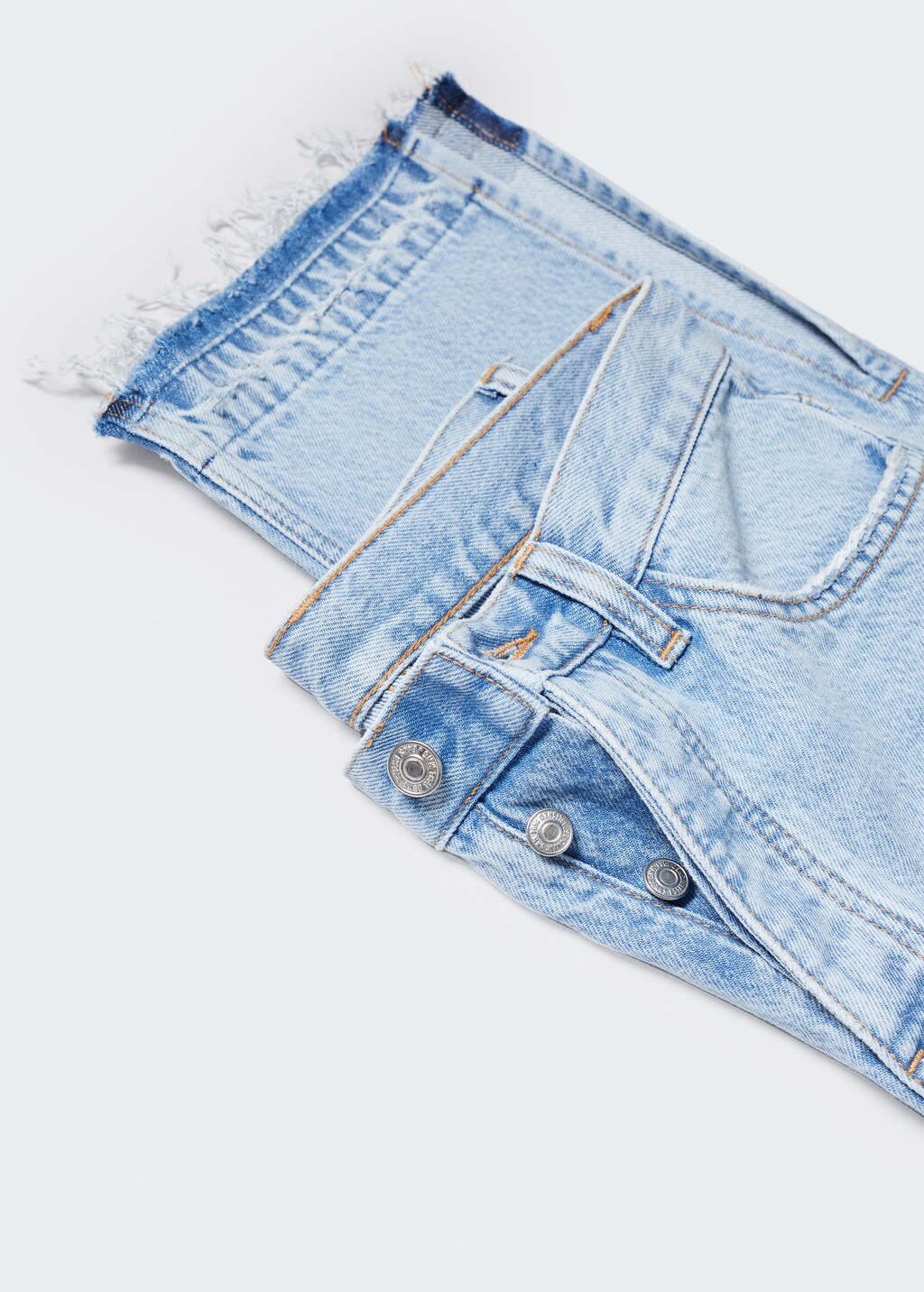 High-rise straight jeans with slits - Details of the article 8