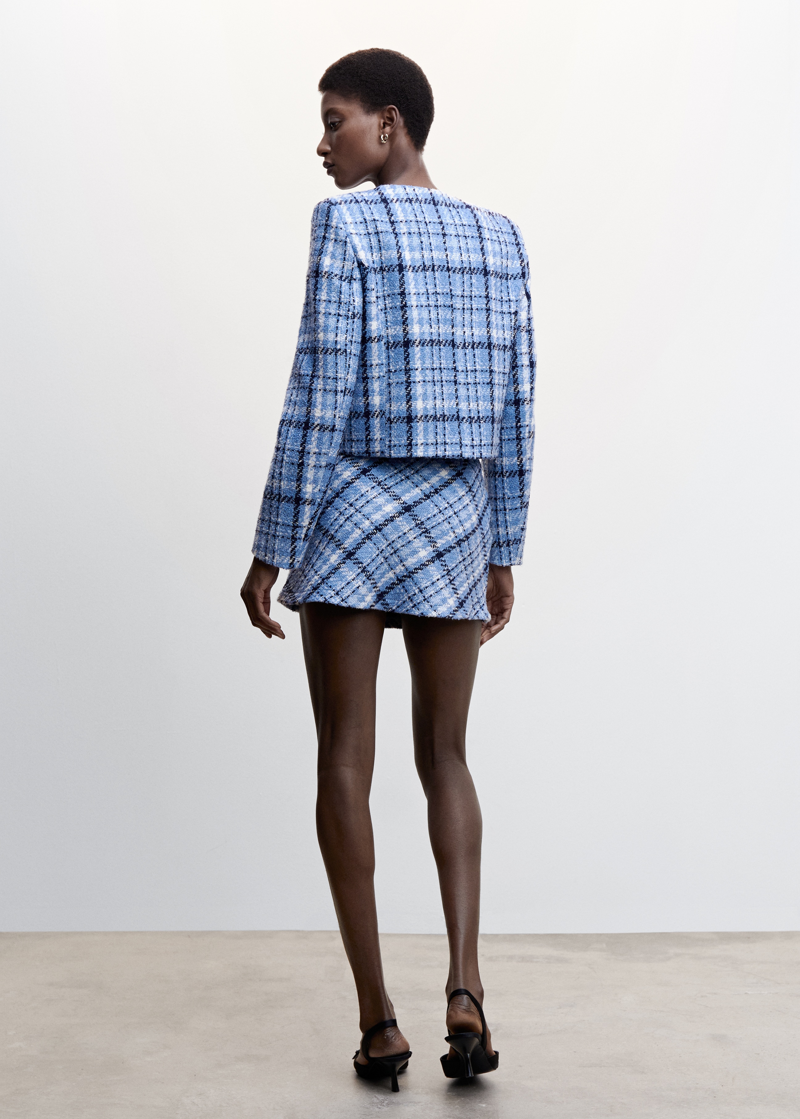 Check tweed miniskirt - Reverse of the article