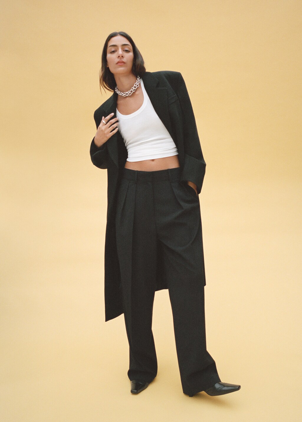 Wideleg pleated trousers - Details of the article 7