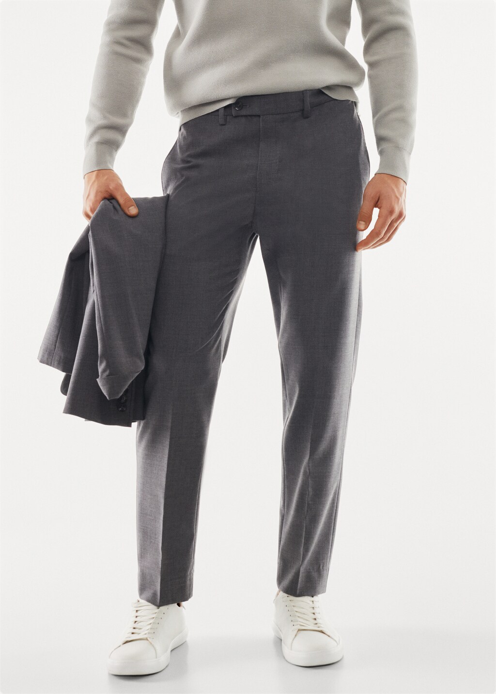 Breathable slim-fit suit trousers - Medium plane