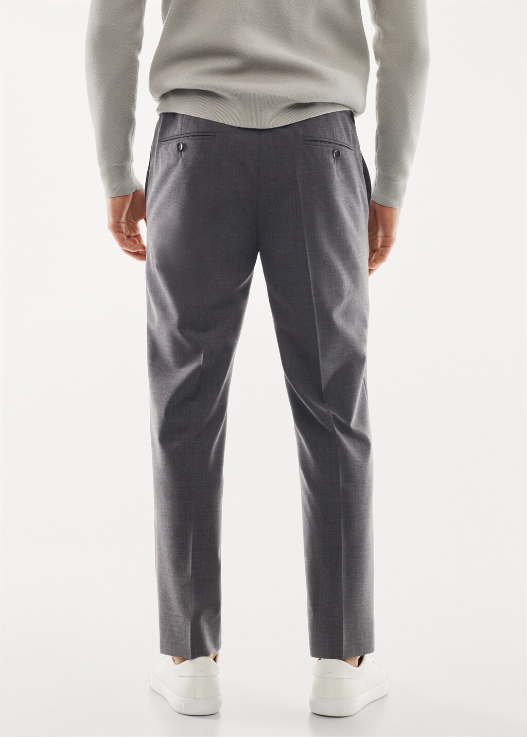 Breathable slim-fit suit trousers - Reverse of the article